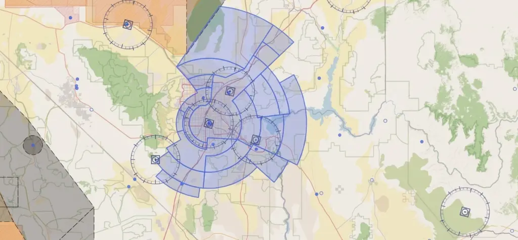 A sample vector chart screenshot from the OpenSkiesNav app.